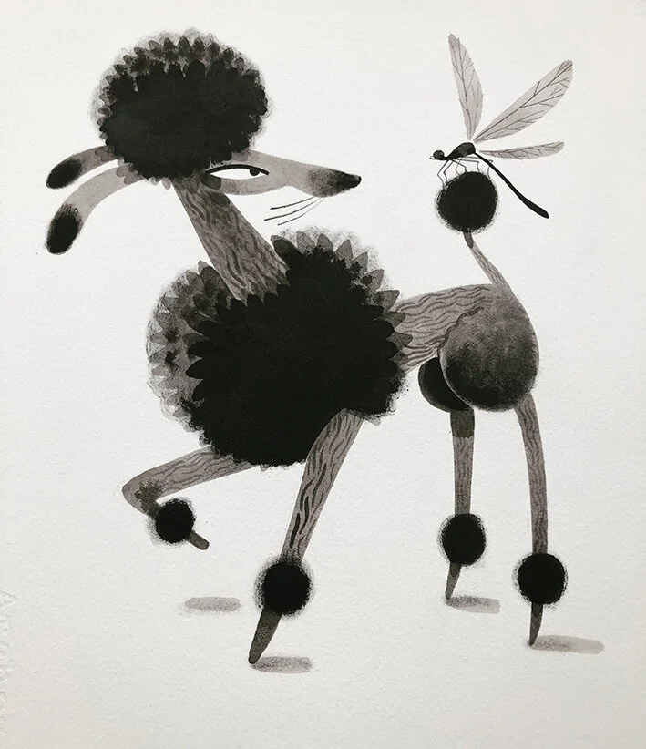 The poodle and the dragonfly