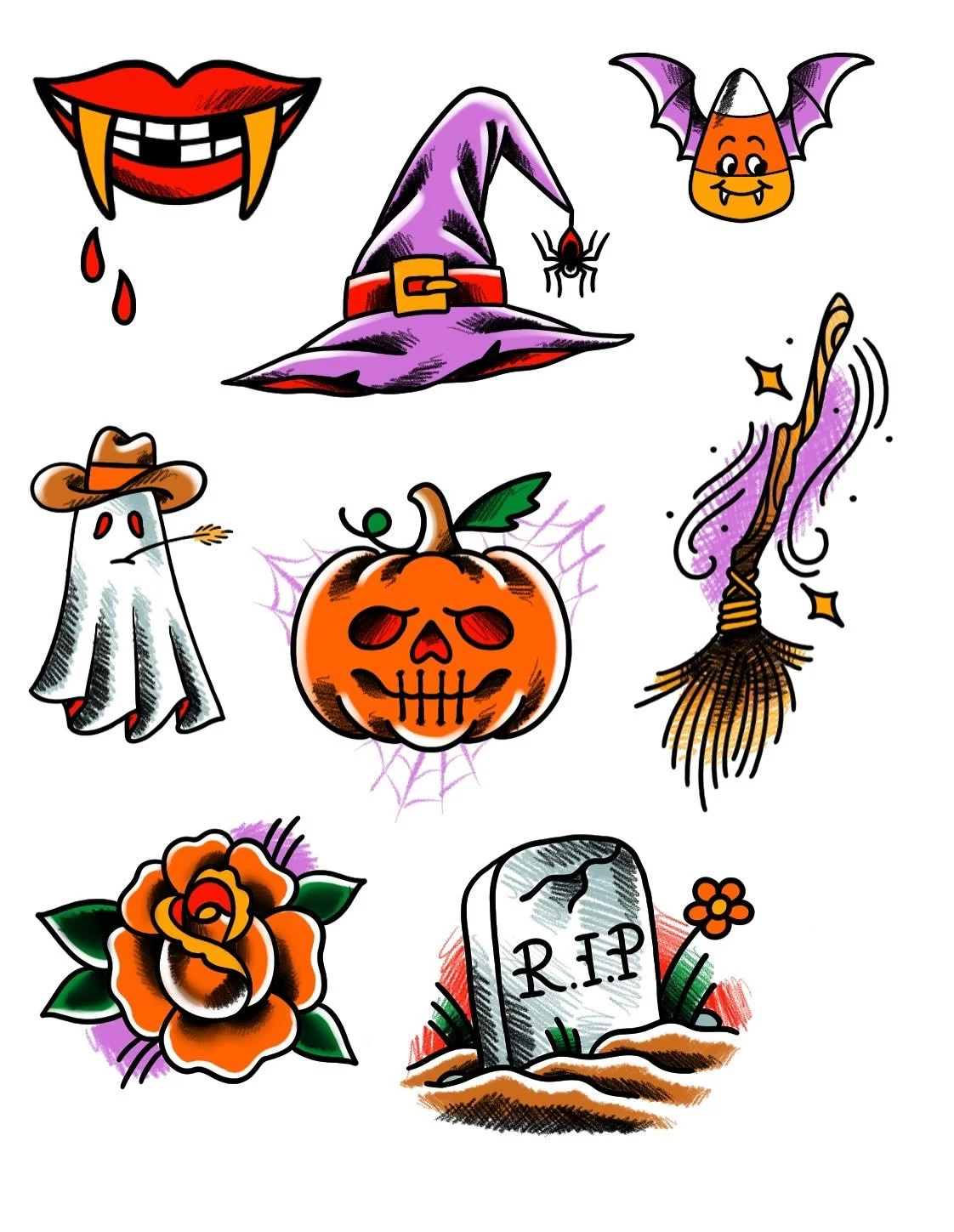 For the month of October I&rsquo;ll be doing these flashes pieces from 100-130 color or black and grey