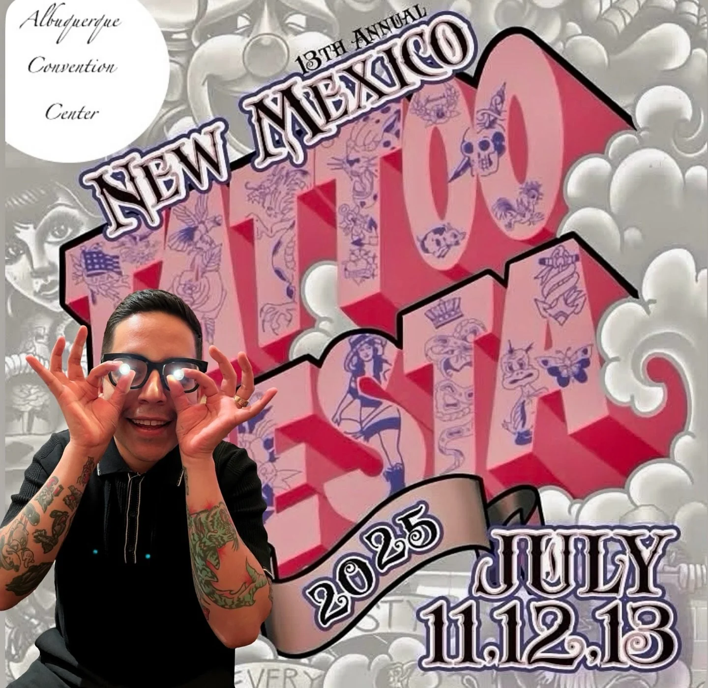 Late to announce but I&rsquo;m here at the @newmexicotattoofiesta all weekend with the @ladylucktattoo480 gang! New flash, new stickers! Walk ups only!