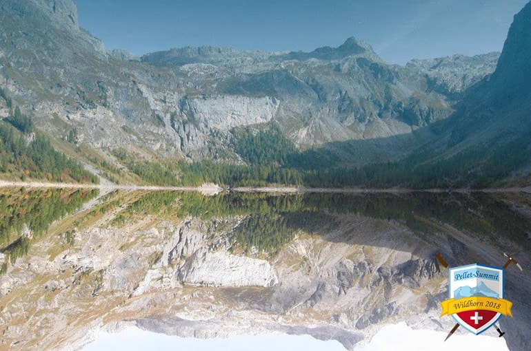 Lake and mountains