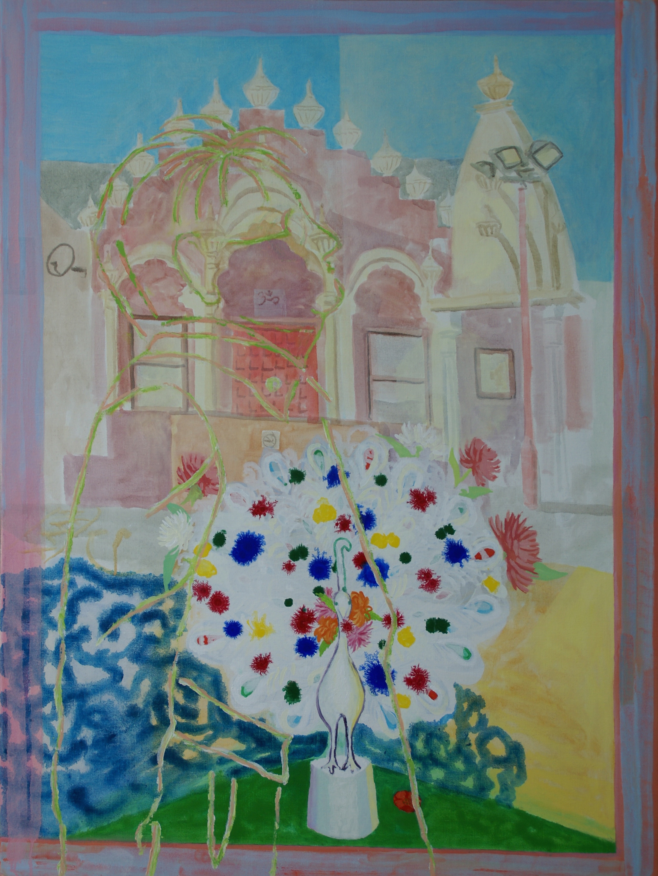 Hindu Temple Carlton Rd Nottingham 96x70cms oil on canvas 2015