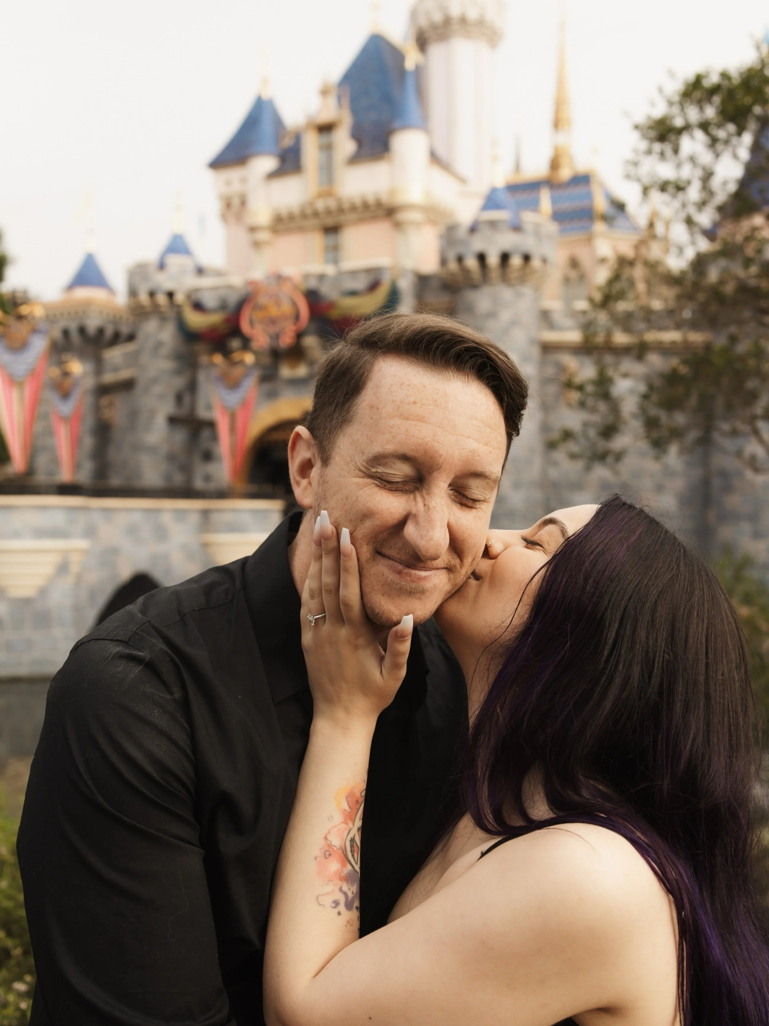 A magical place, captured on digital &amp; film ✨🎞️

Andrea &amp; Michael spent a slow morning moving through their favorite spots as we documented their engagement photos at a place we all love 💍🤍

#anaheimphotographer #orangecountyphotographer #