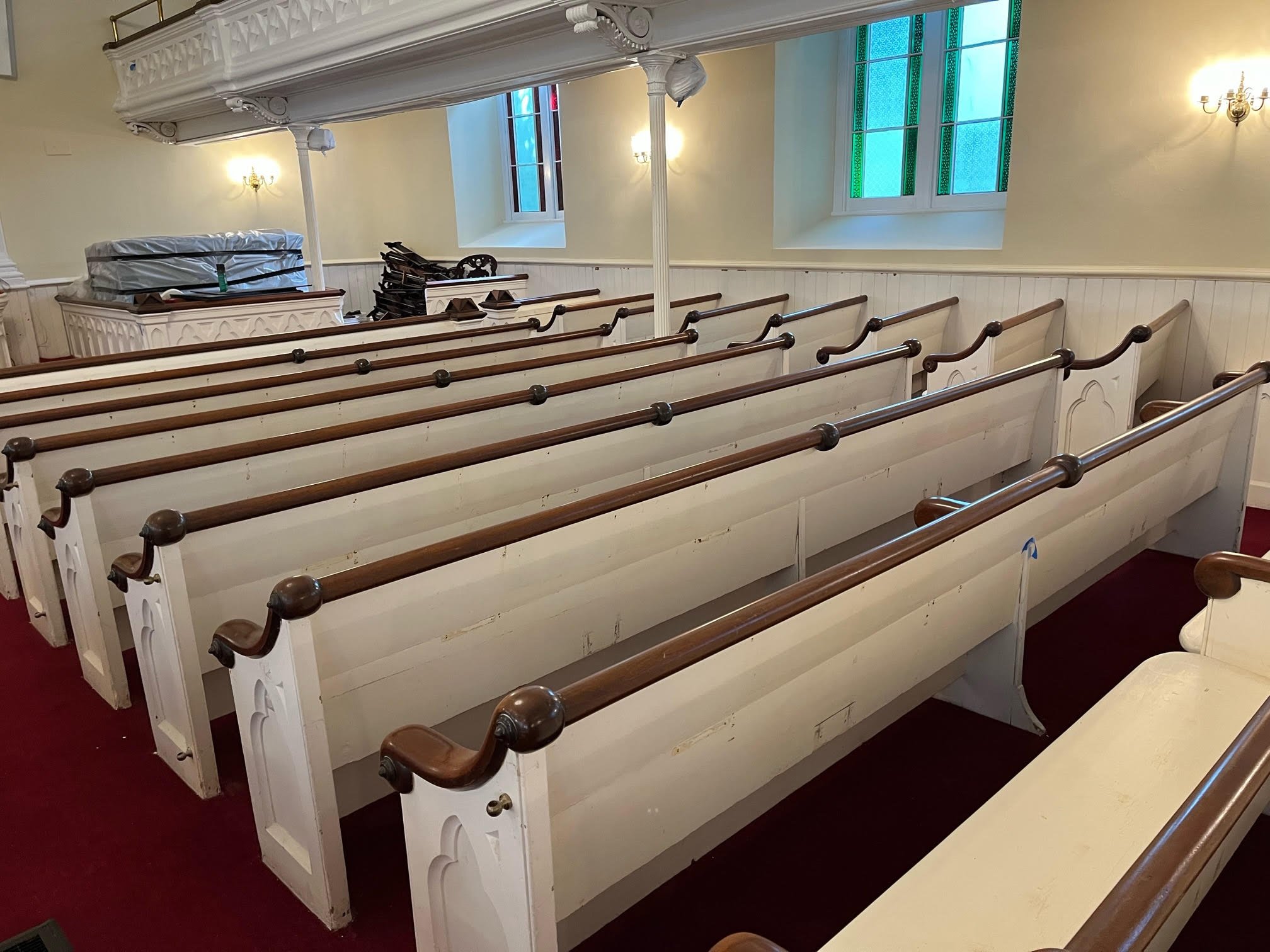 Back of pews to be painted.jpg