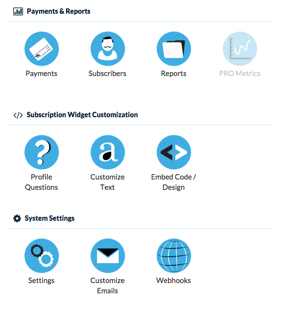 Detail of navigation icons