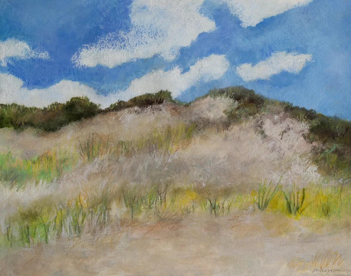 Fire Island Big Dune, 14 x 11" pastel and acrylic on paper.jpg