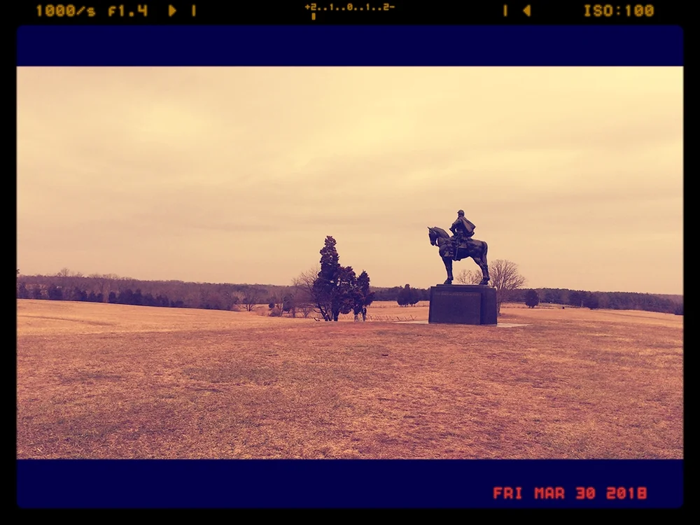 A statue of Stonewall Jackson surveys Henry Hill. 