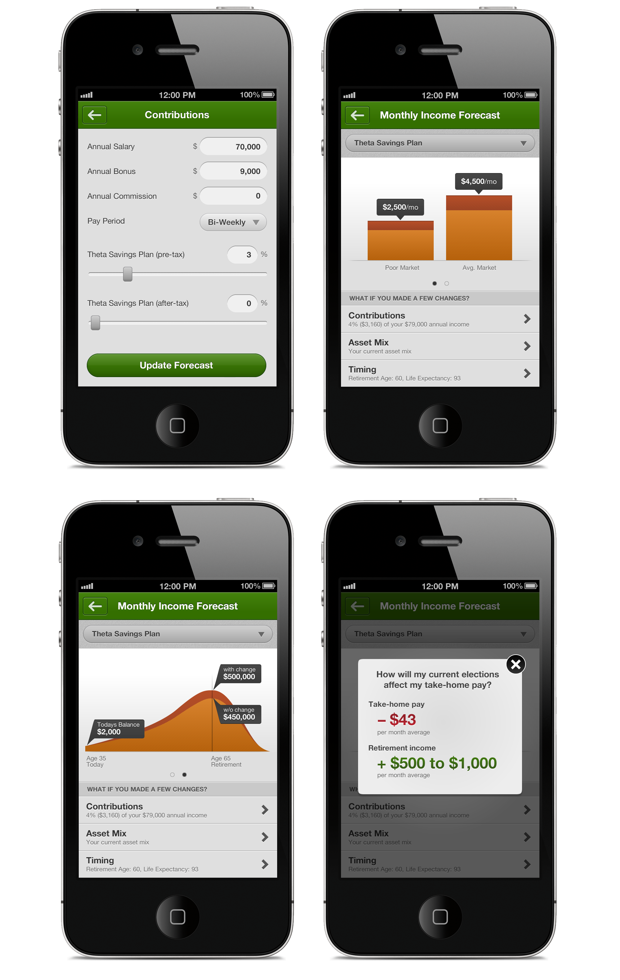 'Income Illustrator' Mobile Tool Concept