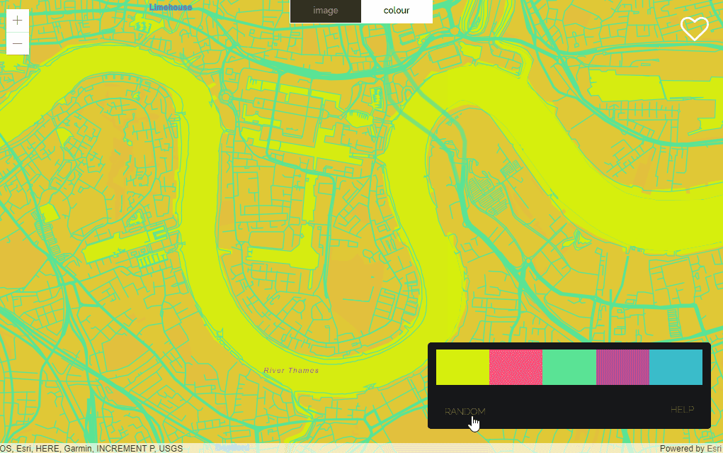 In colour mode, use the random button to cycle through millions of colour palettes