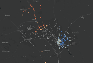 Hot Spot Analysis of road traffic accidents in and around Luton.