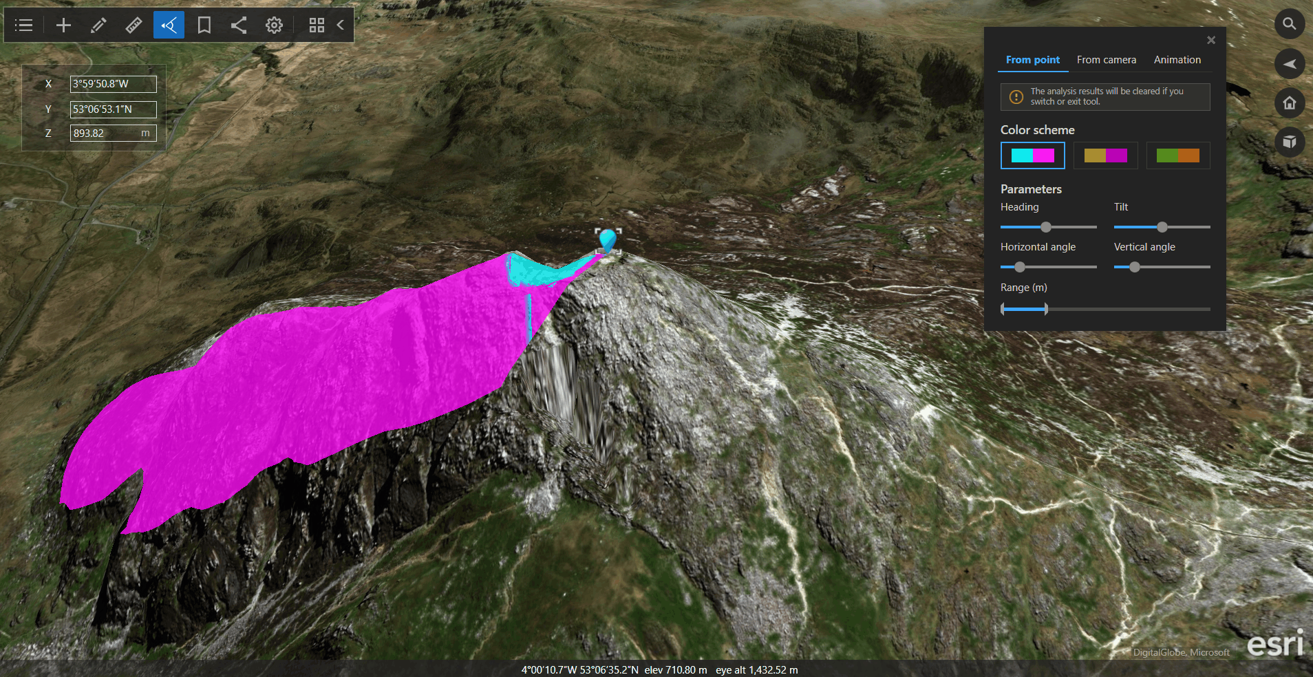 Tryfan Viewshed.gif