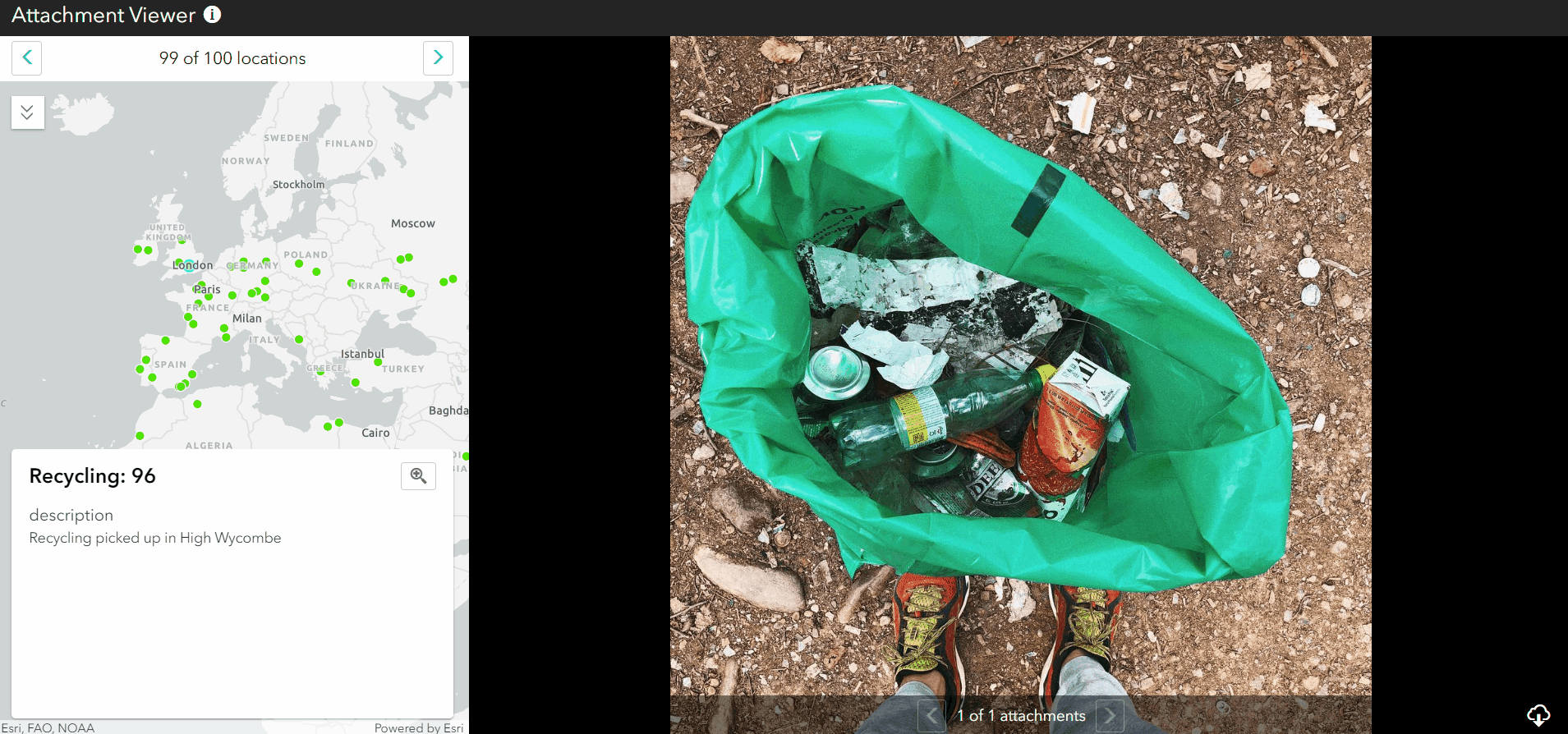 Attachment viewer, latest app template that allows you to review features with images and videos