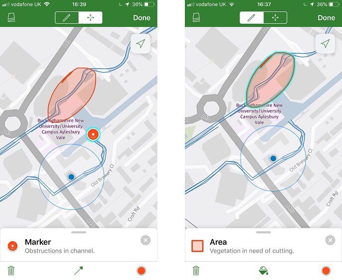 Add mark-up to a map and share it with colleagues.