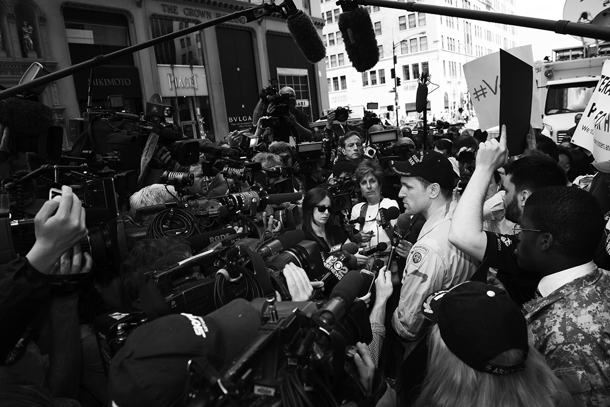 Anti Donald Trump rally at outside of Trump Tower 5th Ave. Manhattan, NY. 2016 ©Go Nakamura photography