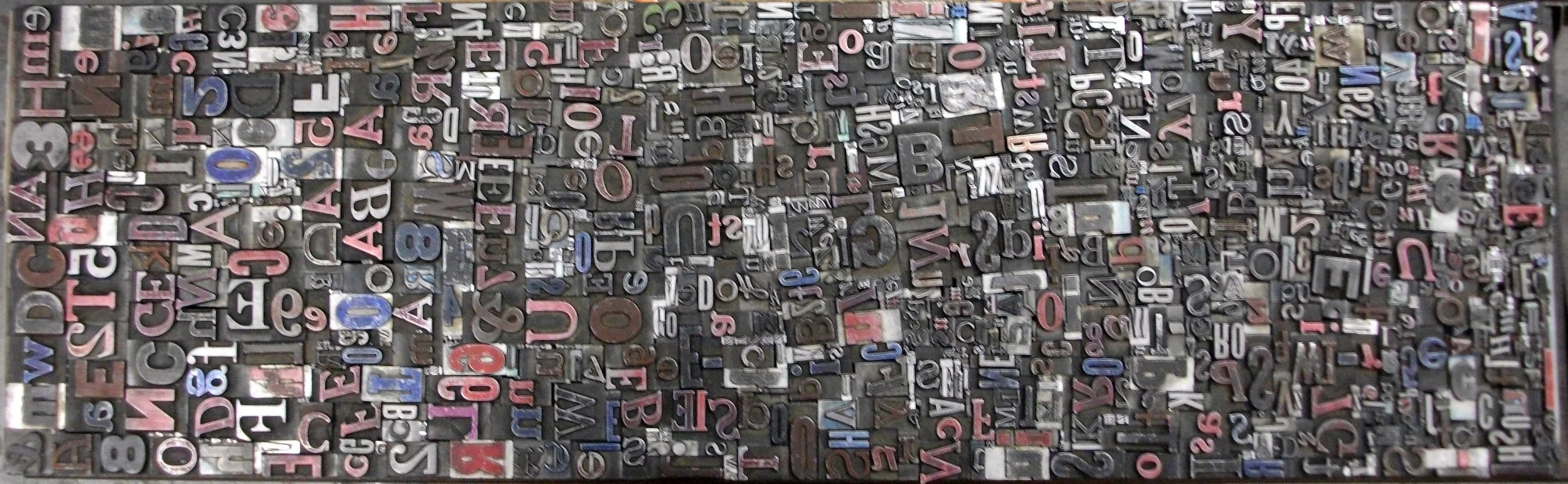 Lead type set for printing