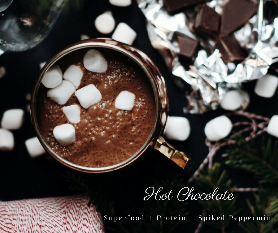 Superfood + Protein + Spiced Peppermint Hot Chocolate