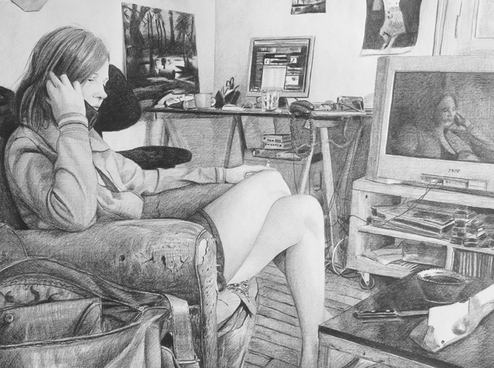 Justine chez elle