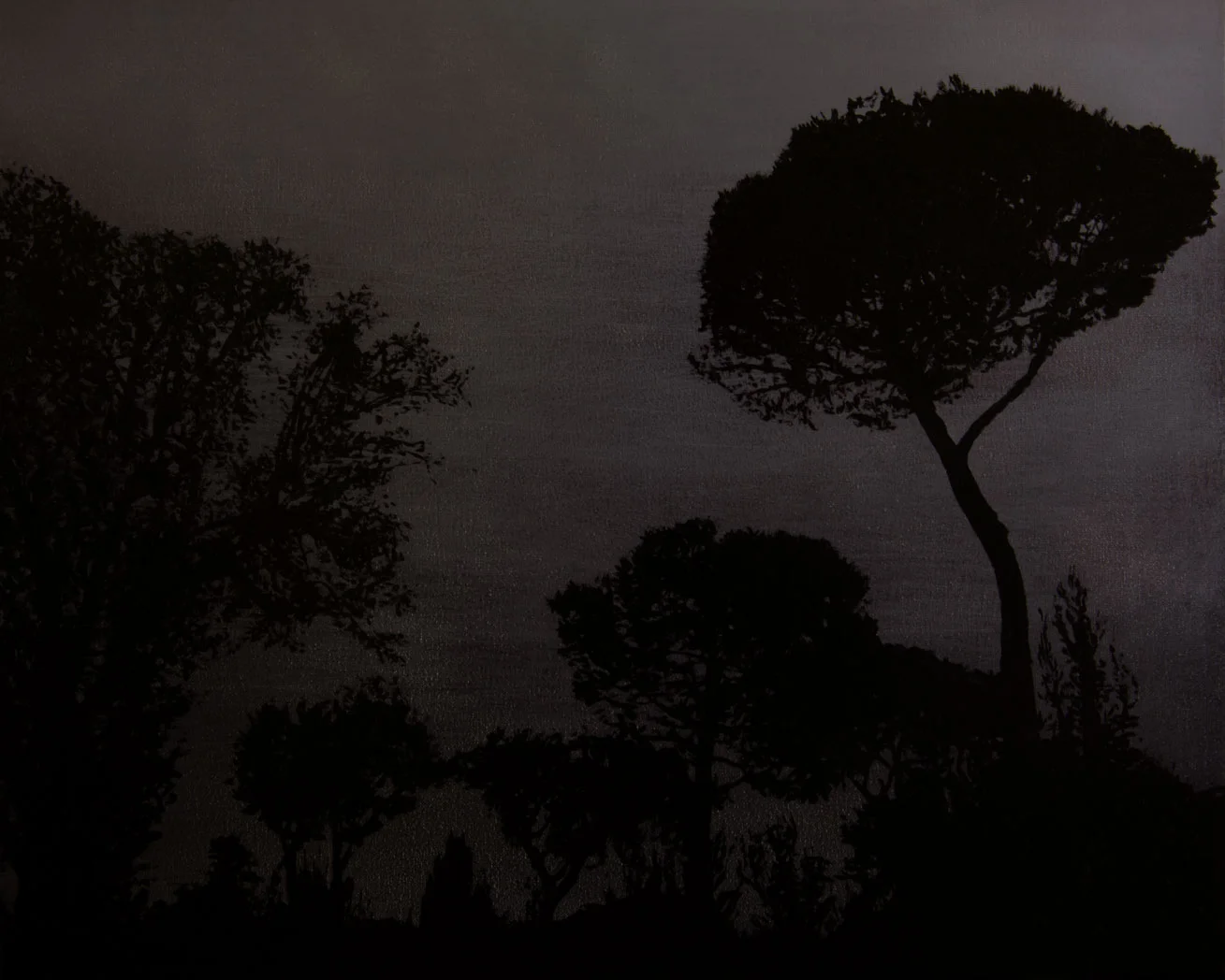 Le jardin de la Villa Médicis, la nuit