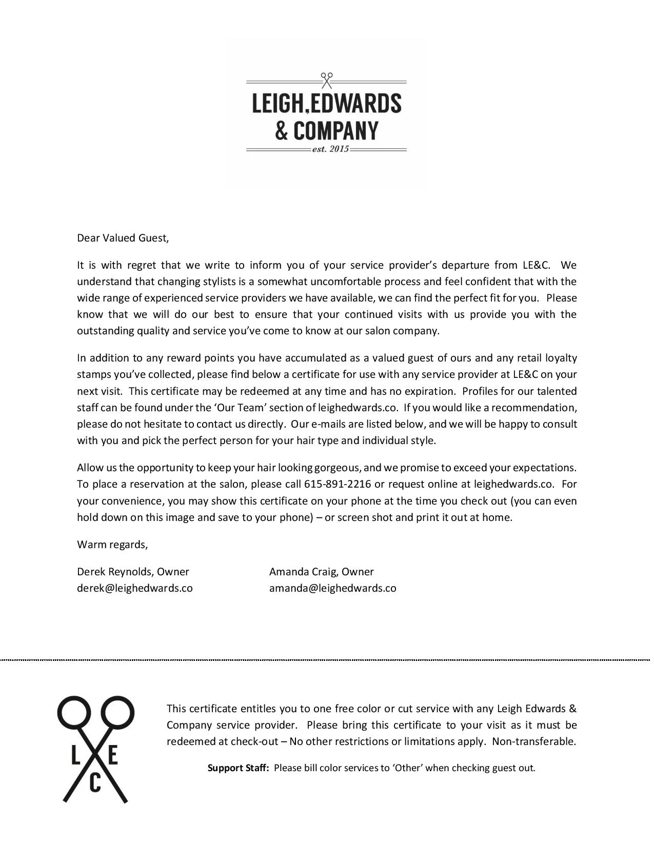Retention Letter - Complimentary Service.jpg