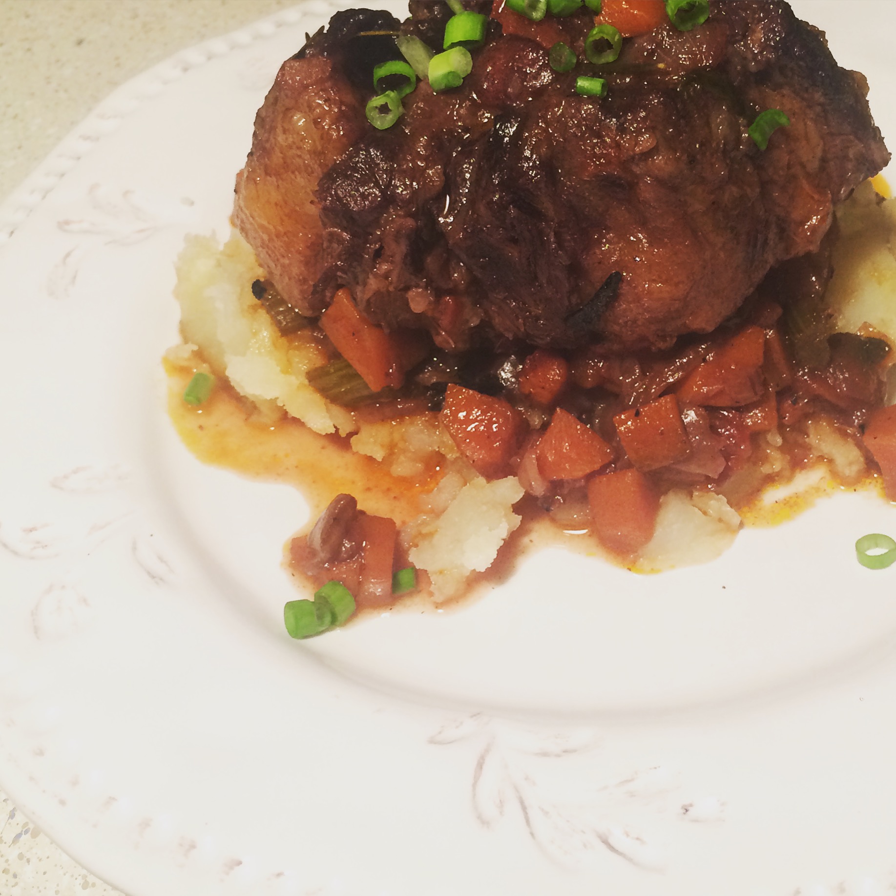 Oxtail over mash