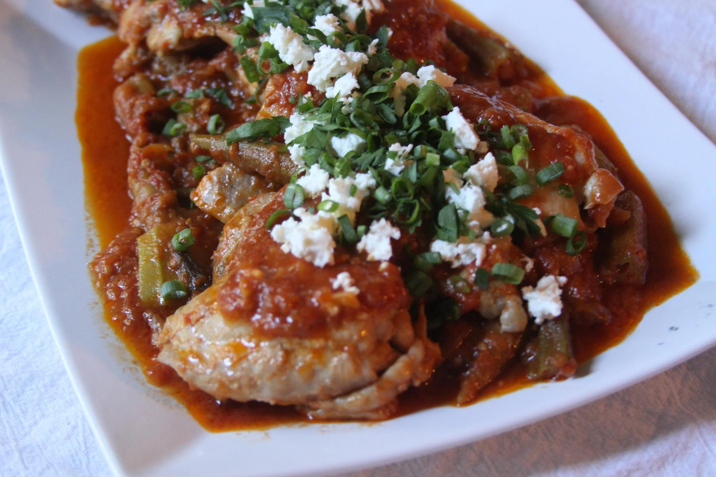 Greek Chicken And Okra Stew With Feta And Lemons The Modern Cupboard