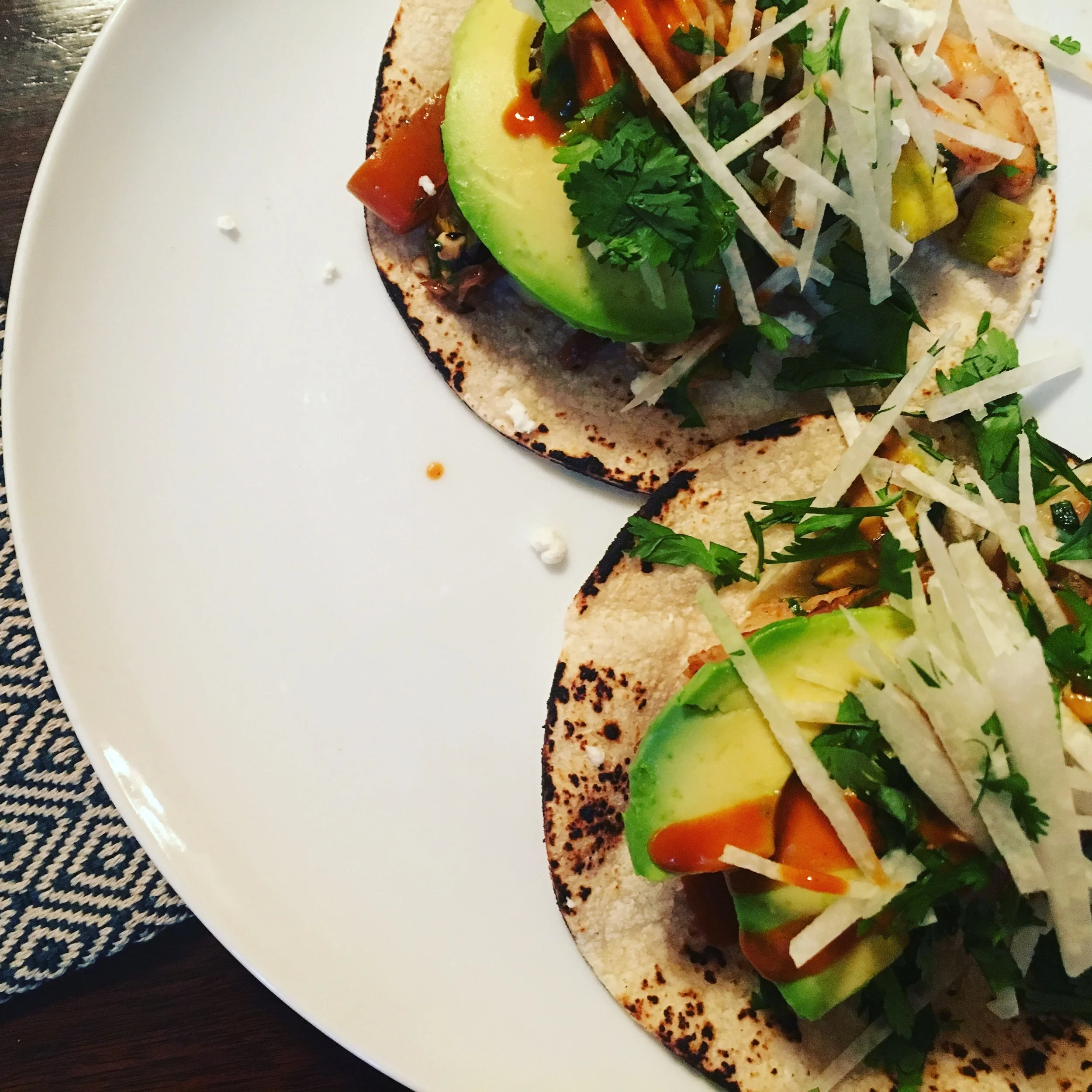 Shrimp and Summer Squash Tacos