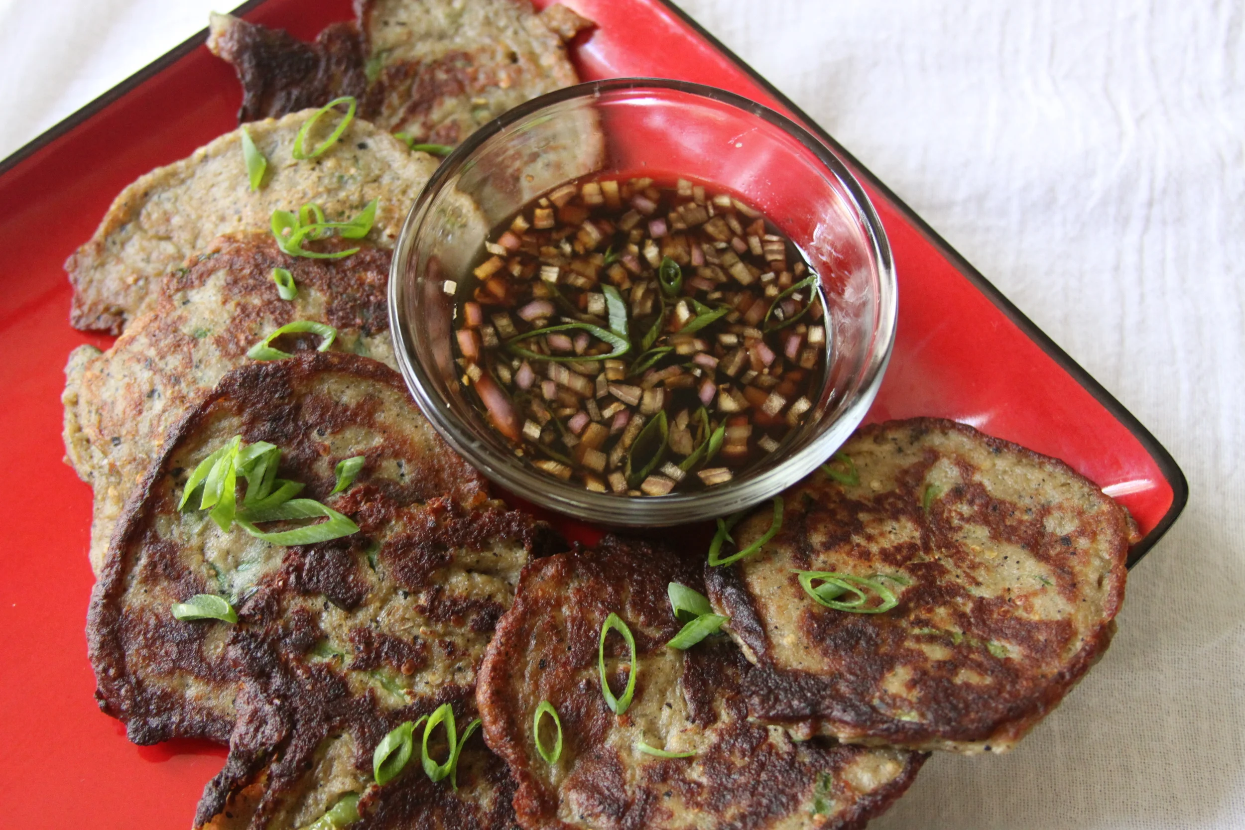Eggplant-Scallion Pancakes
