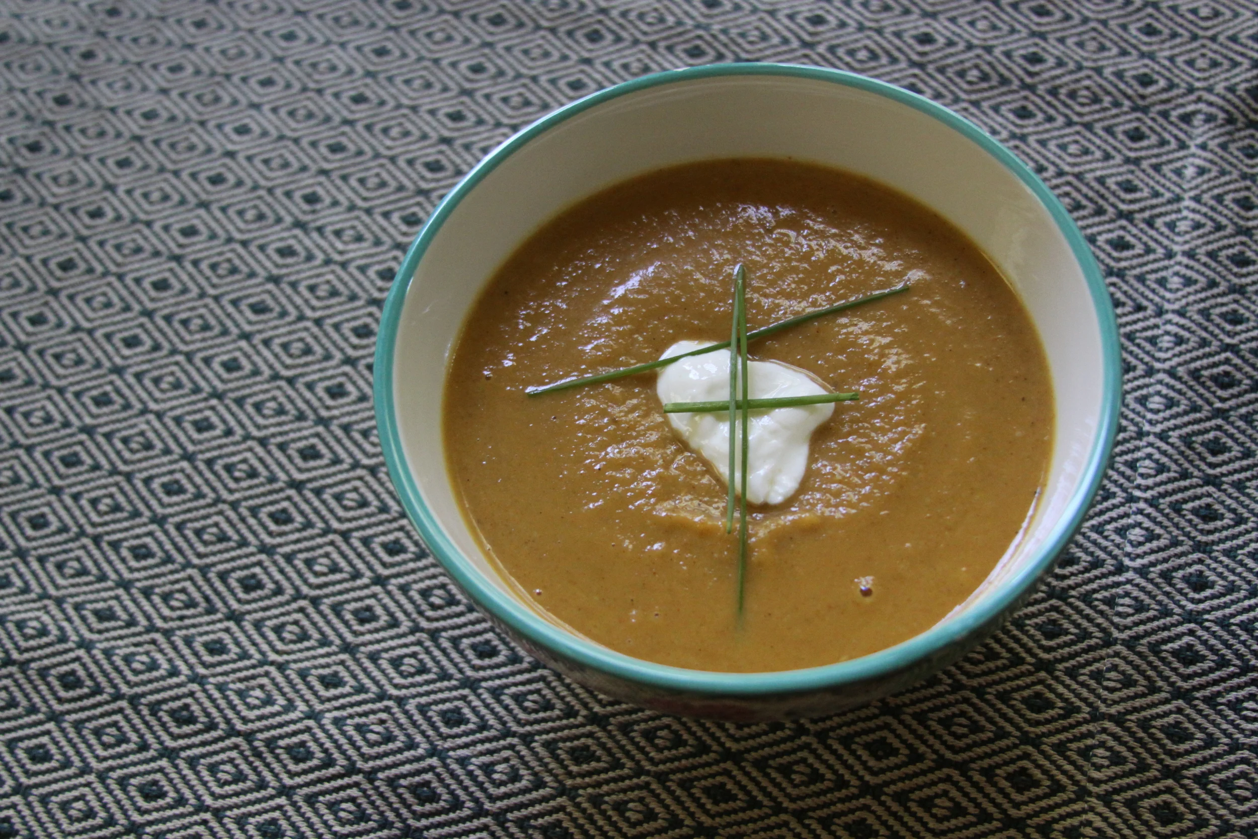 Curried Butternut & Peach Gazpacho