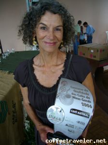 Maria Aparecida Dias de Castro, 2ª Colocada no Concurso de Qualidade de Café de Minas Gerais – 2006;