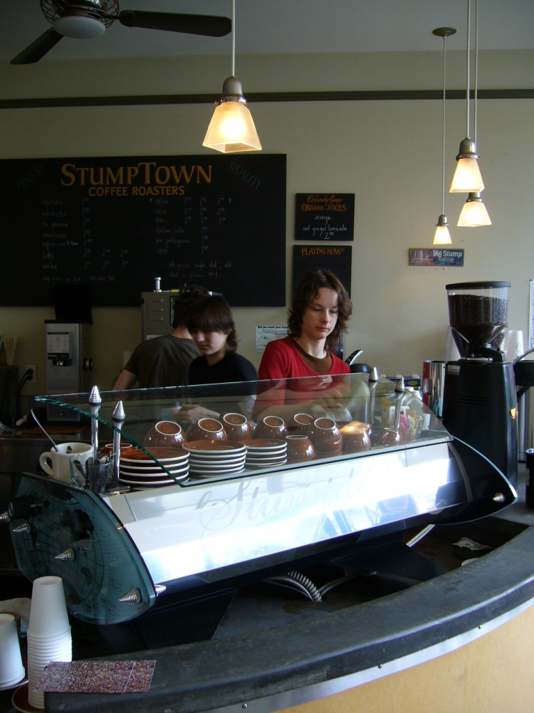 Stumptown Coffee Roasters, detalhe da Spirit, Portland, OR.