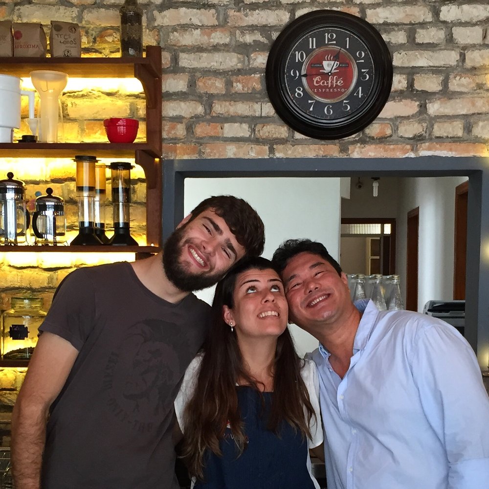 Ivan, Julia e eu, Academia do Café, BH.