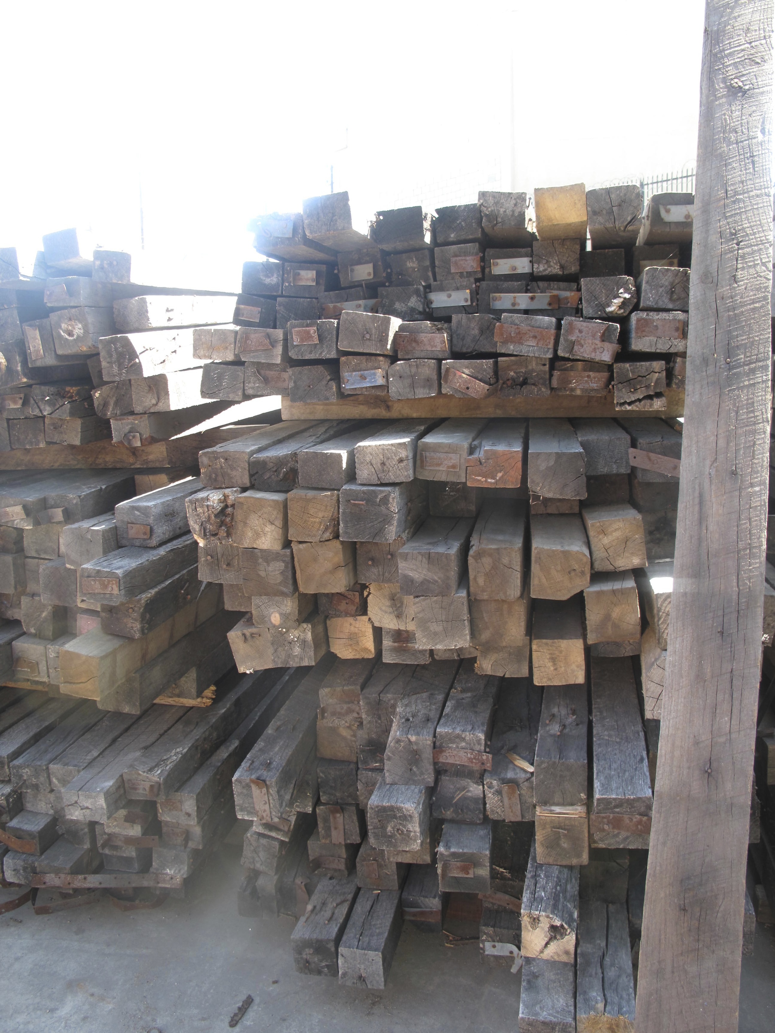 Reclaimed wood waiting for its new life.