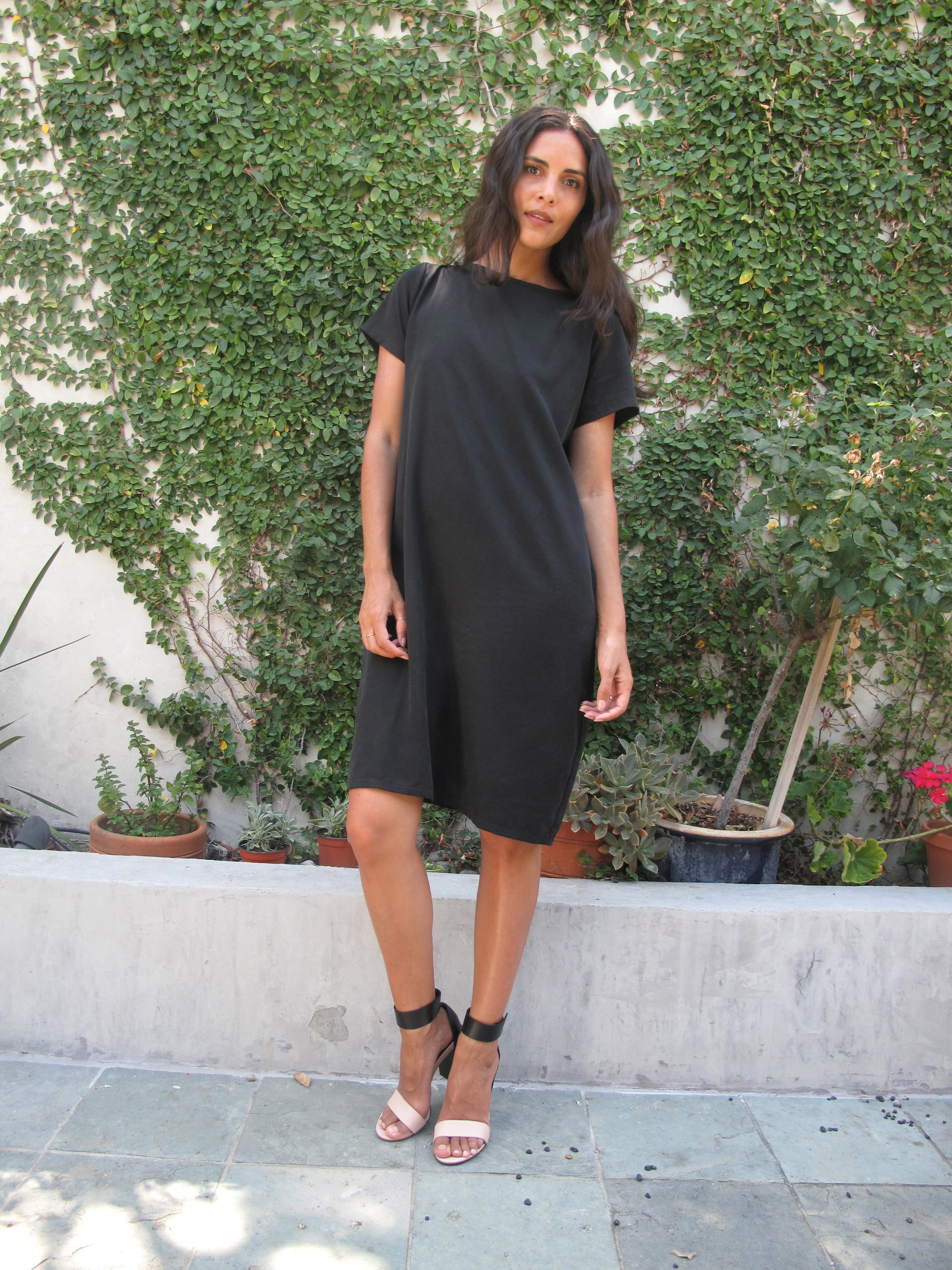 date night Just add a great pair of shoes and let the dress speak for itself. Marais has a vegan, made in the USA option in a similar blushy nude that would be a great option (lower heel). Or try some clogs from No.6, we love the Front Seam Slide or the Harper Clog both in Naked.