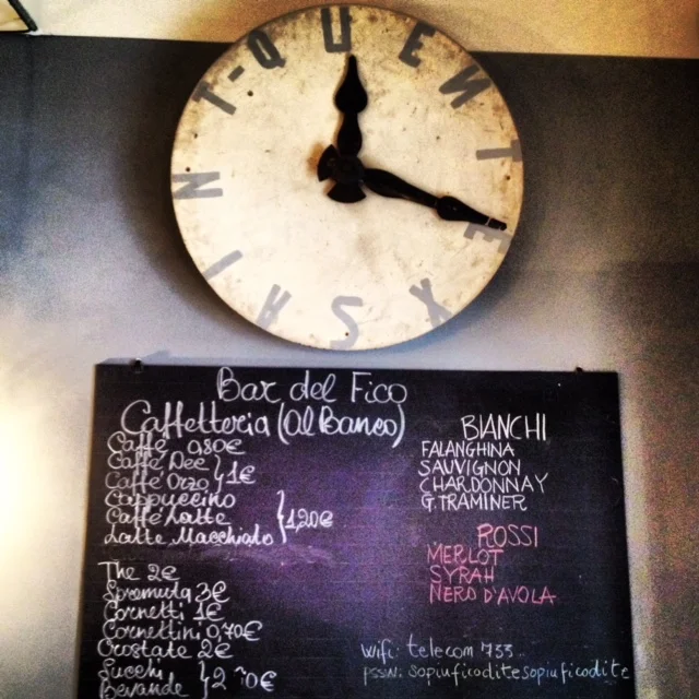 Bar del Fico, Rome. Morso Travel Italy food and wine tour.