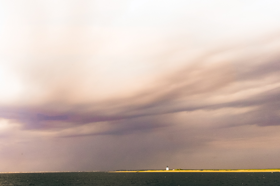 Provincetown Light from the Winkler houseboat, August 2015