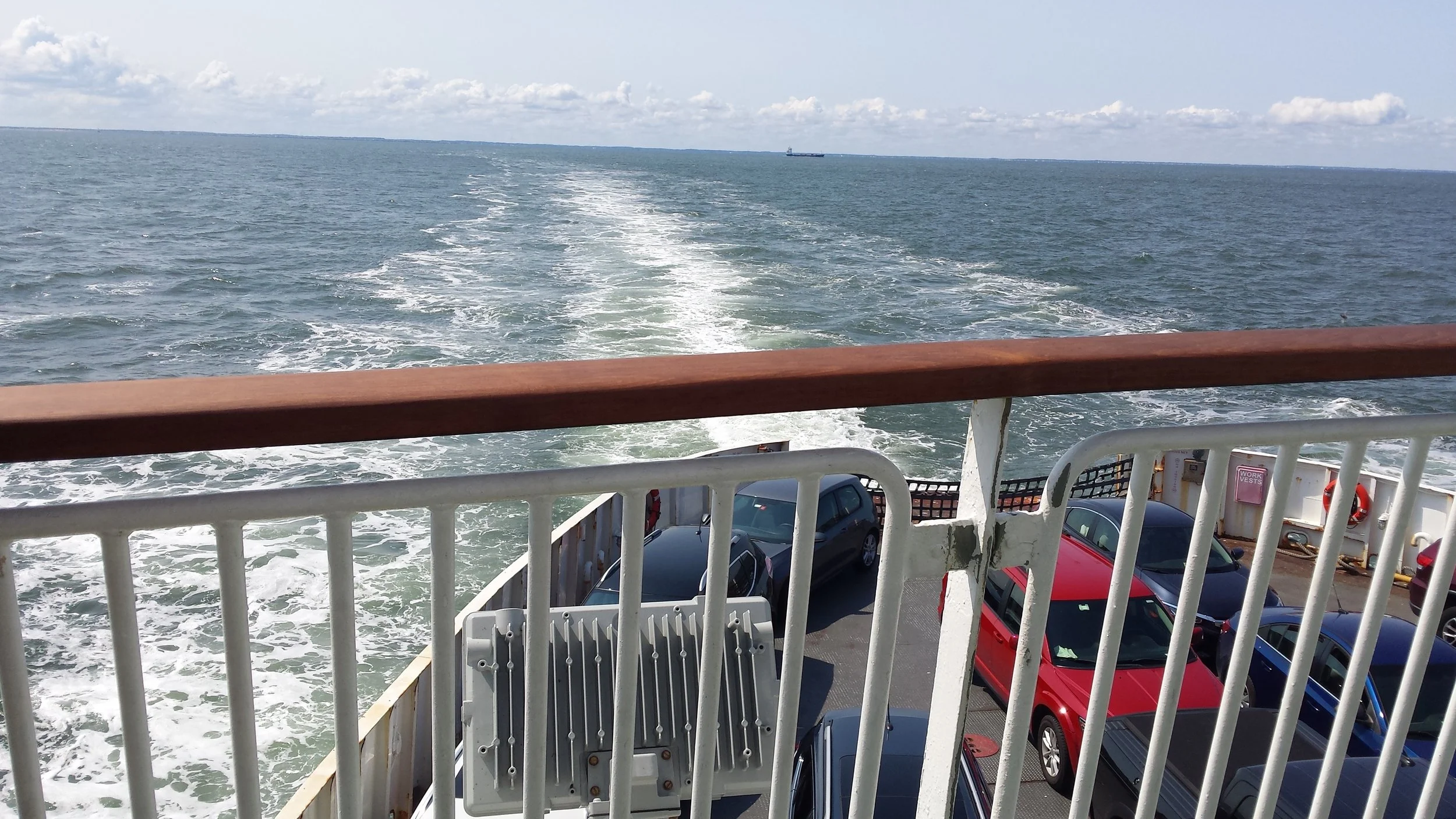 On the ferry watching Lewes, Delaware fade away