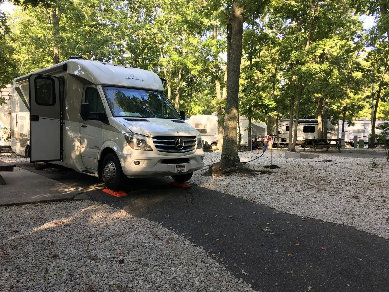 White rock campsites were neat and tidy
