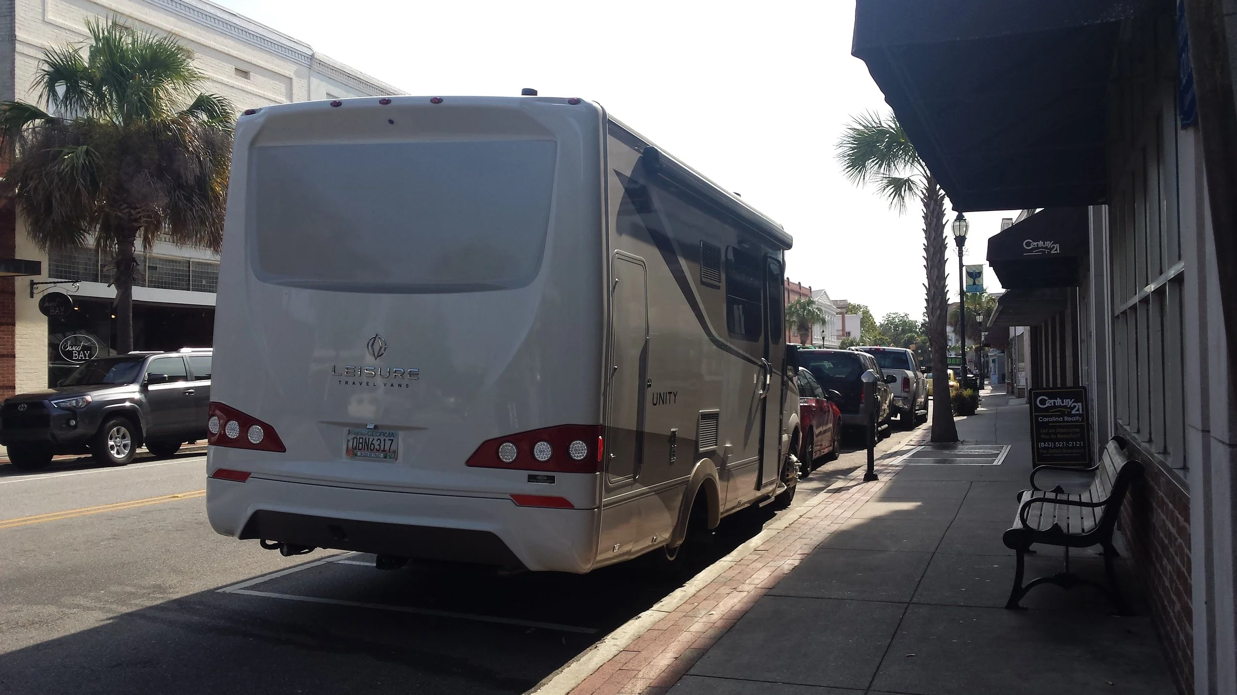 Parking an RV in downtown Beaufort
