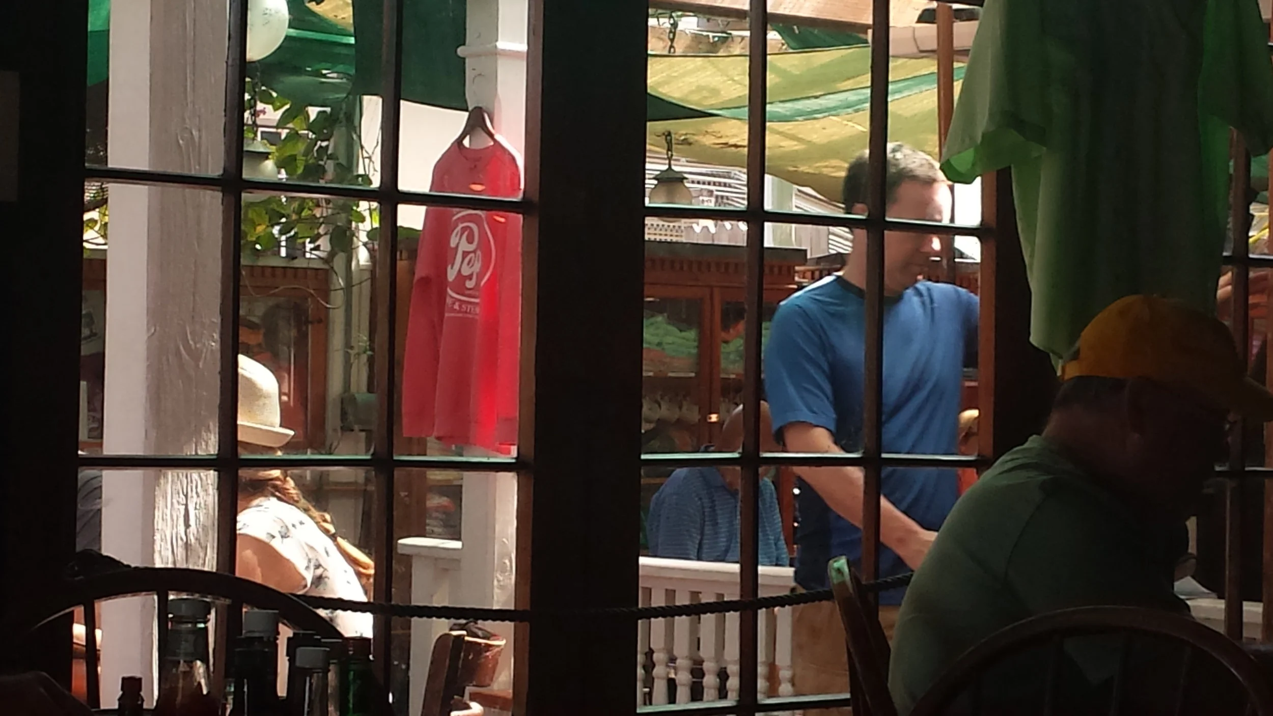 Looking out to the patio at Pepe's