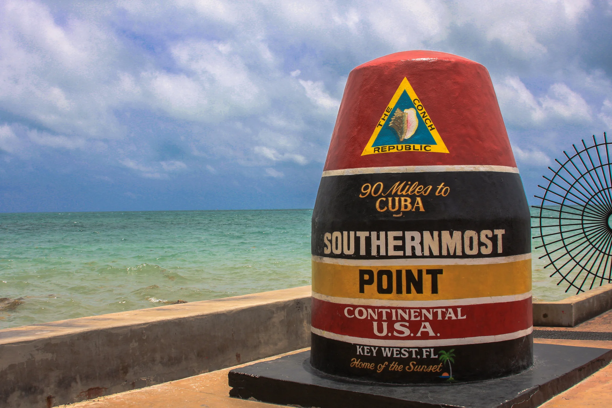 Famous southernmost point marker