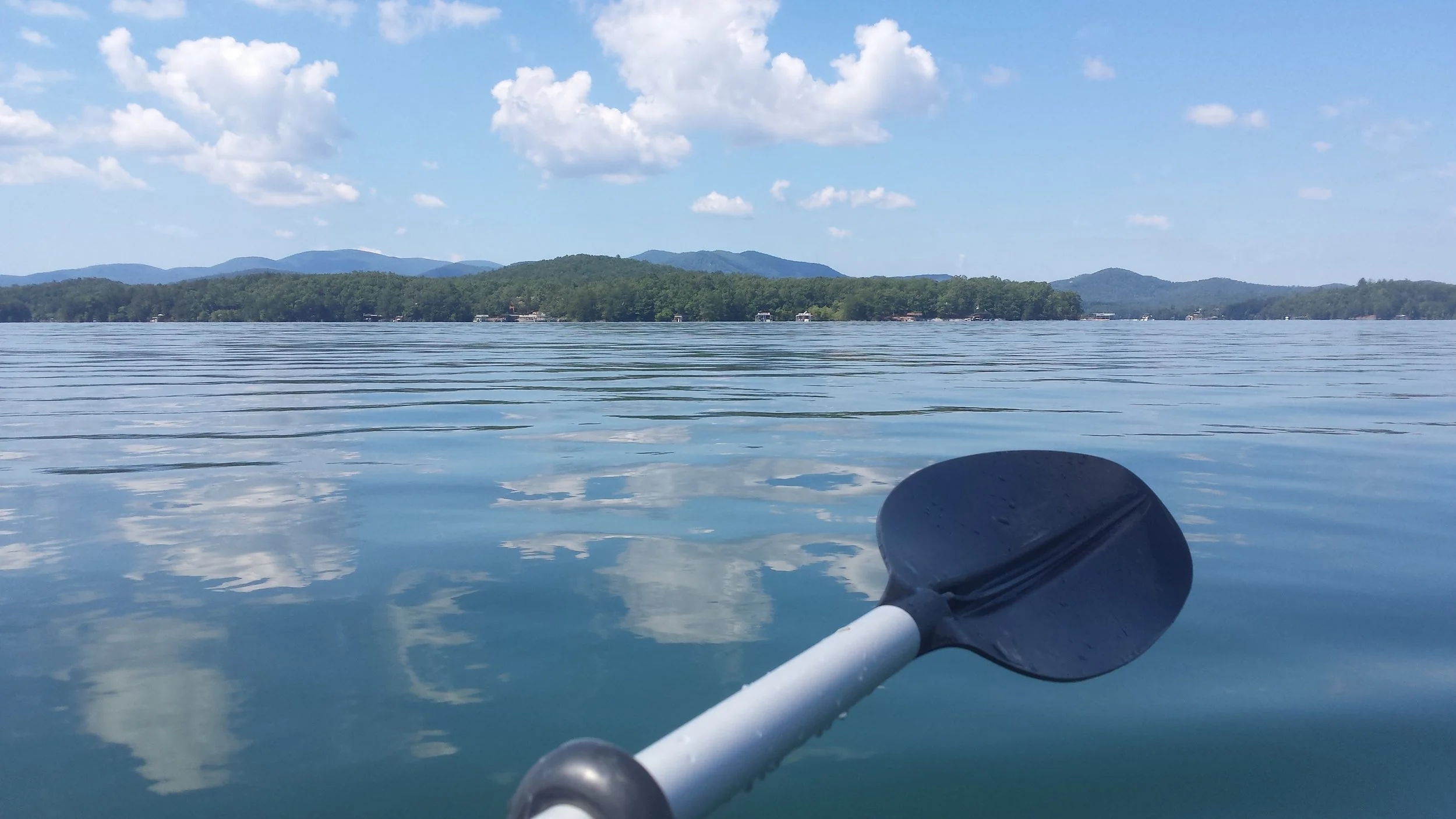 Kayaking on beautiful Lake Blue Ridge, Georgia