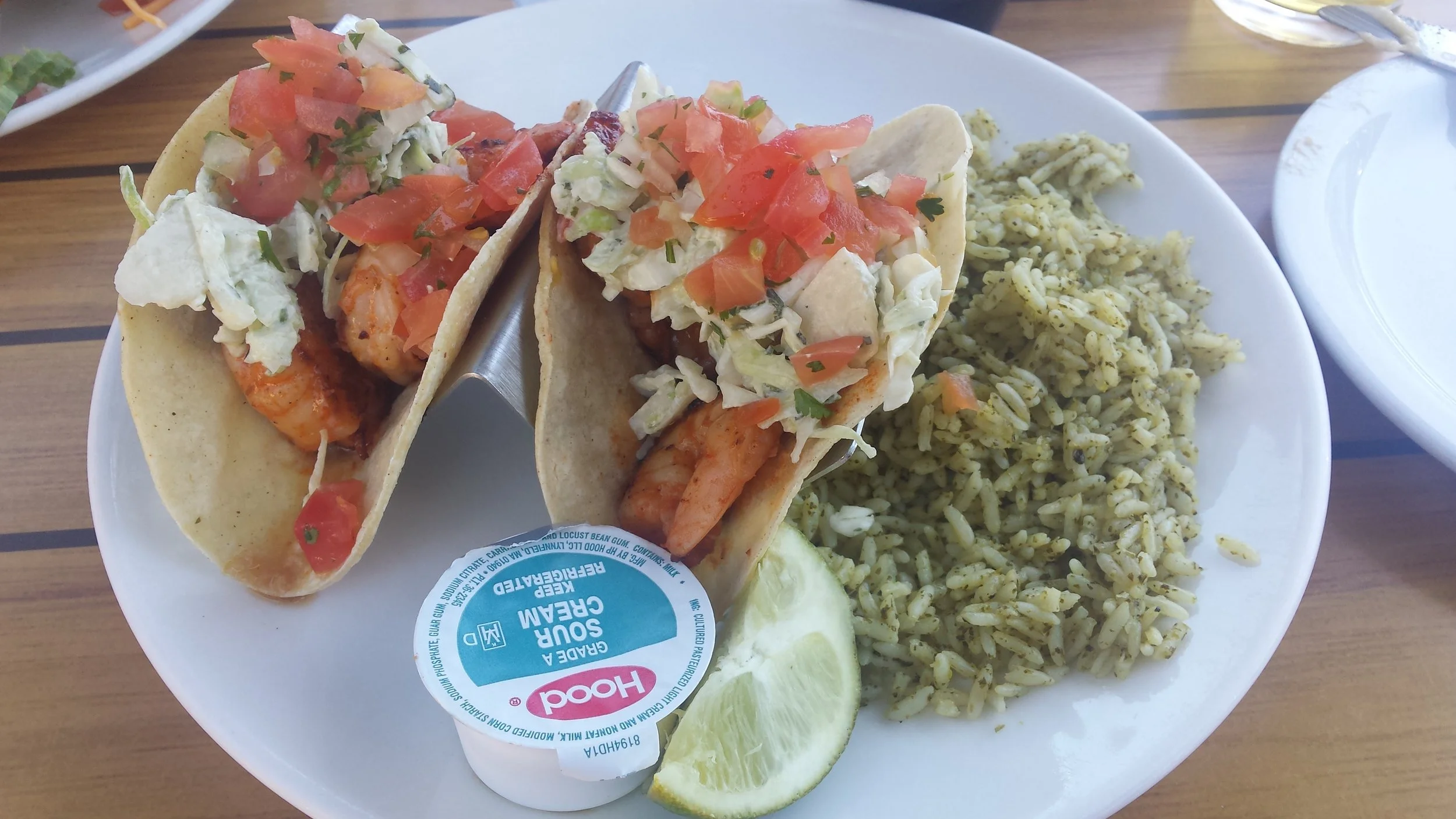 Shrimp tacos from Dead Dog Saloon in Murrell's Inlet
