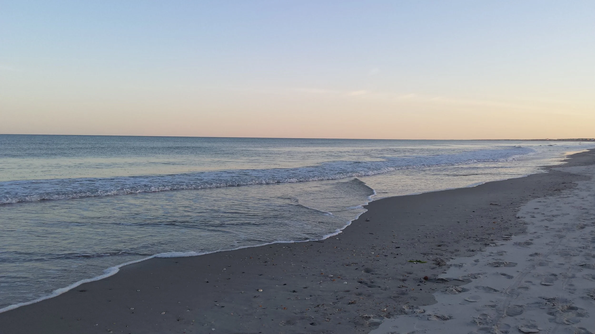Sunset colors at Huntington Beach State Park