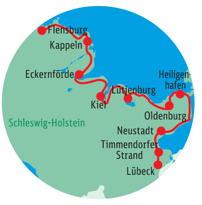 Lübeck nach kiel radweg von Fahrradreisen