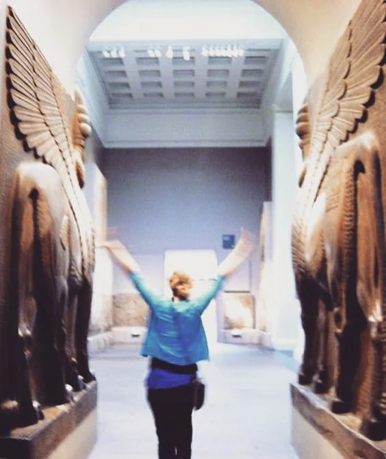 In the Assyrian wing of the British Museum. Assyria was an ancient civilization of present-day Iraq and Syria, and many of its key sites have been recently occupied by ISIS. 