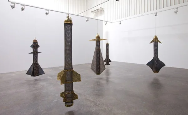 Shahpour Pouyan , Projectiles Series, Steel, iron and ink (2013) http://www.khaleejesque.com/2011/05/art-design/lawrie-shabibi-gallery/