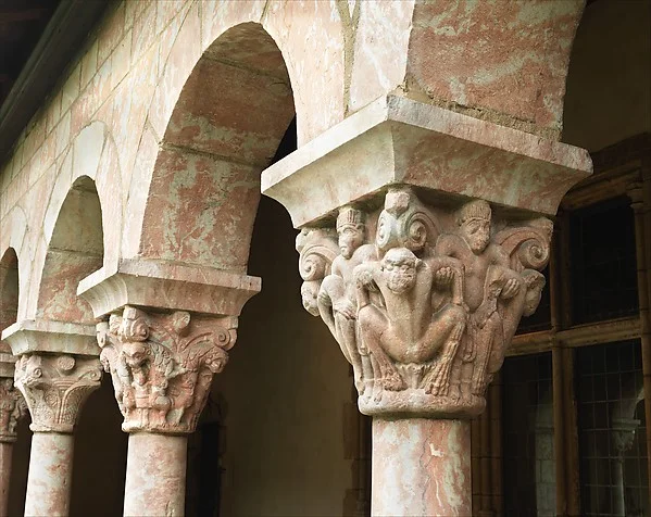 Cloister capital from St-Michel-de-Cuxa. The Metropolitan Museum of Art. The Cloisters Collection http://www.metmuseum.org/art/collection/search/470811?sortBy=Relevance&ft=Cloister+capital+from+St-Michel-de-Cuxa&offset=0&rpp=20&pos=3