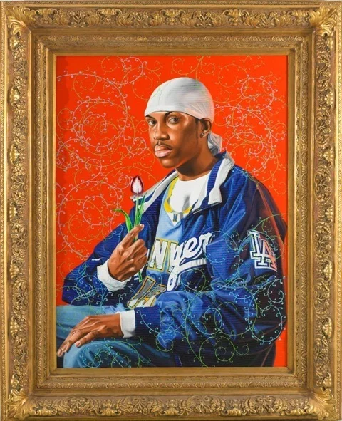 Kehinde Wiley. Portrait of Simon George II, 2007. Oil on canvas. Dimensions: 72 x 60 in (182.9 x 152.4 cm). Courtesy of Artsy.net. 2017.
