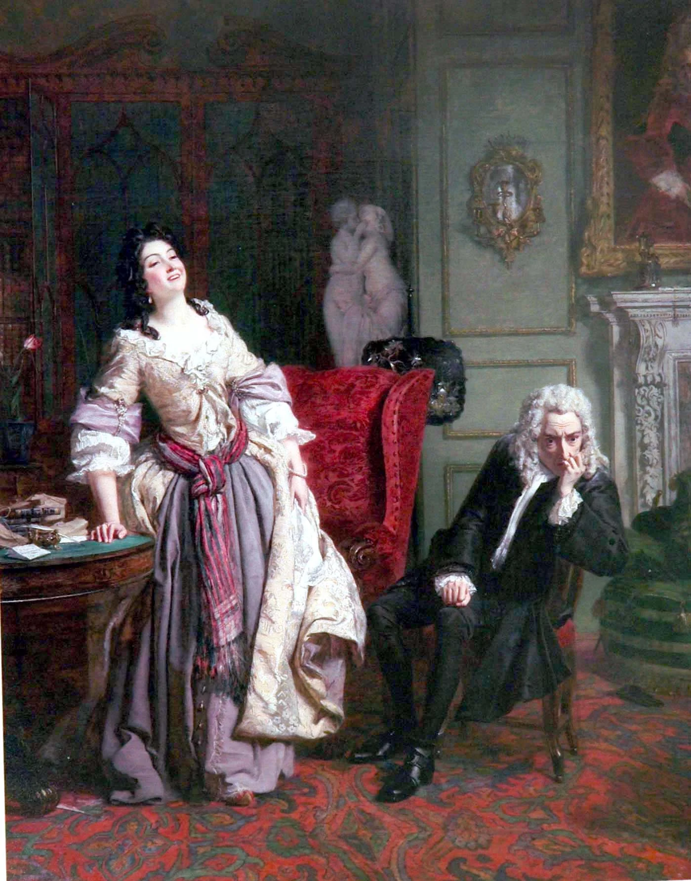William Powell Frith, Pope makes love to Lady Mary Montague, 1851, oil on canvas, Aukland City Art Gallery, New Zealand. https://commons.wikimedia.org/wiki/File:18firth_Pope.jpg