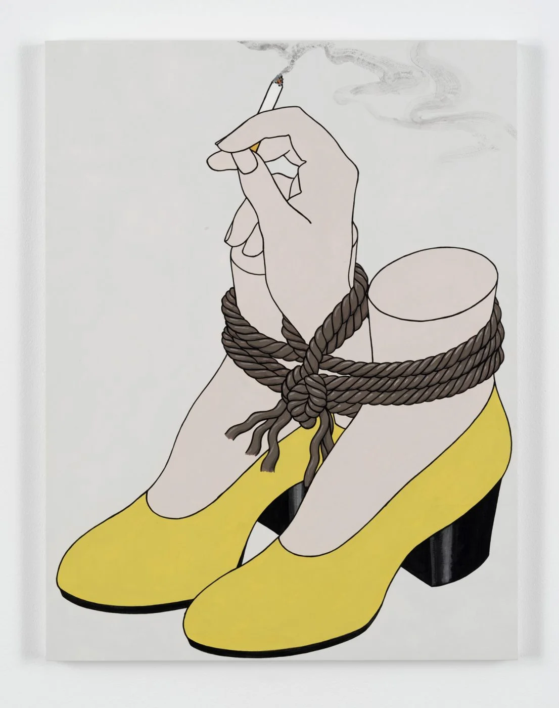 Caitlin Keogh, Loose Ankles , 2016 Acrylic on panel 23 x 17 1/2 in / 58.4 x 44.5 cm http://bortolamigallery.com/artist/caitlin-keogh/works/