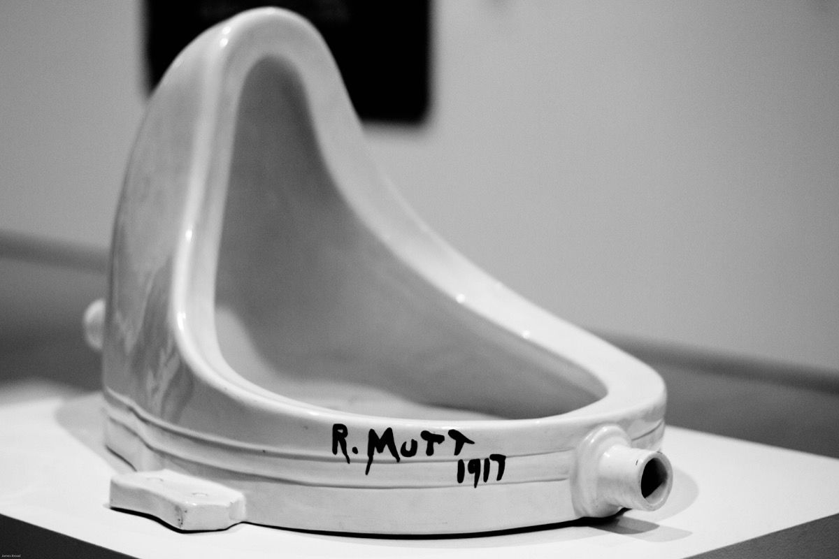 James Broad, Installation view of Marcel Duchamp’s Fountain , 1917. https://www.artsy.net/article/artsy-editorial-duchamps-urinal-changed-art-forever